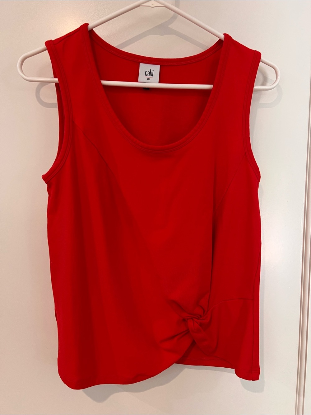 CAbi Red Twist-Front Tank - Cabi Knotty Tank (Style #5757)